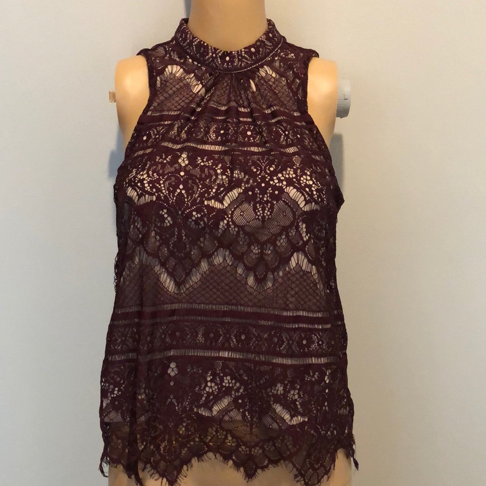 Lace halter top